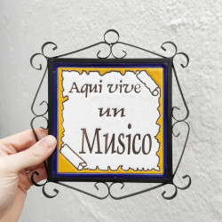 Azulejo "MUSICO" c/marco -...