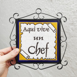 Azulejo "CHEF" c/marco -...