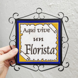Azulejo "FLORISTA" c/marco...