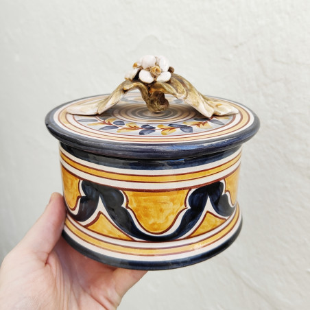 Scatola in ceramica "Ramo" - 18 cm.