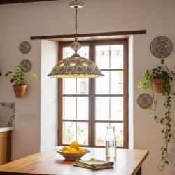 Ceramic Lamp "Cruz" - 35cm. -