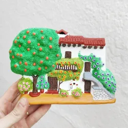 Ceramic house - 20 cm.