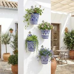 Set di 3 vasi da fiori sospesi - 16 cm -
