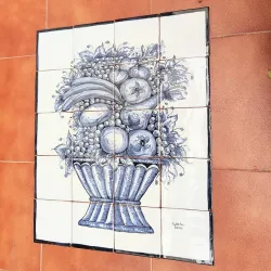 Murale in piastrelle "FRUTTA AZZURRA"