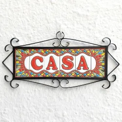 Ceramic tile letters and numbers - Design "RONDA-Rojo" -