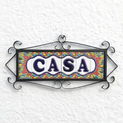 Ceramic tile letters and numbers - Design "RONDA-Azul" -