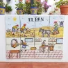 Fresque murale en carreaux de céramique peints à la main, intitulée « EL PAN ».