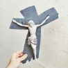 Krucyfiks ceramiczny - 36 cm. -