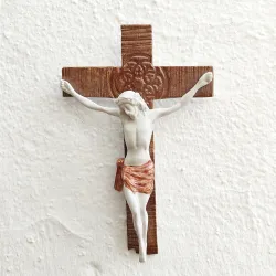 Ceramic crucifix - 32 cm. -
