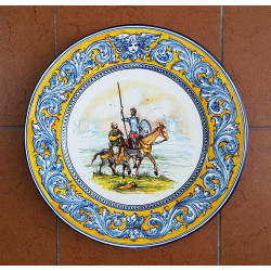 Ceramic plate "Quijote" - 43cm. -