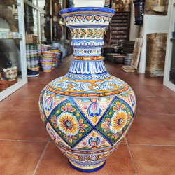 Jarrón de cerámica artesanal española en 51cm.