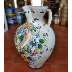 45 cm. handcrafted Spanish ceramic vase.