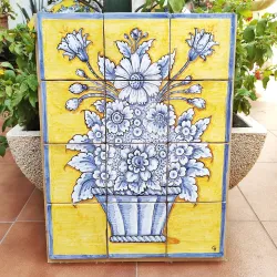 Spanish yellow and blue tiles