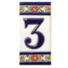 Lettere e numeri in ceramica - Design "FLOR-3" -