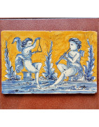 Carreaux de céramique avec phrases.